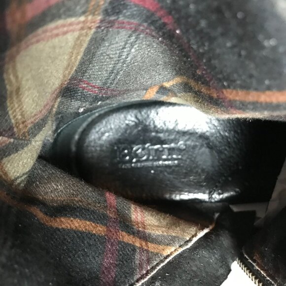 BORN Black Leather Tall Knee High Wide Calf Riding Boot Womens 7 Side Zip - Picture 5 of 10